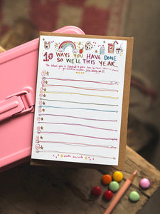 ‘10 Reasons I’m Proud Of You’ Write Your Own Design