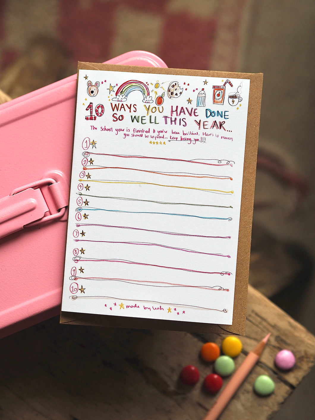 ‘10 Reasons I’m Proud Of You’ Write Your Own Design
