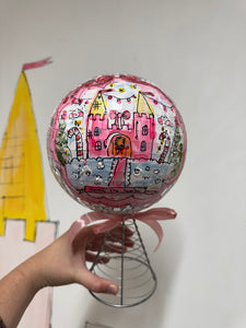 The Made by Leah Disco Tree Topper XL ‘Pink Christmas Castle’
