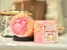 Load image into Gallery viewer, ‘Lemon Cookie’ Silky Whipped Soap with A Pink Bunny Soap Topper
