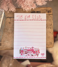 Load image into Gallery viewer, The Pink Christmas Village Swirly To Do List Pad
