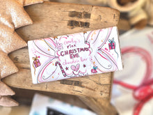 Load image into Gallery viewer, XL 200g Personalised Pink Fairy Christmas Eve Milk Chocolate Bar
