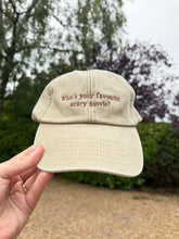 Load image into Gallery viewer, ‘What’s your favourite scary movie?’ Embroidered Cap
