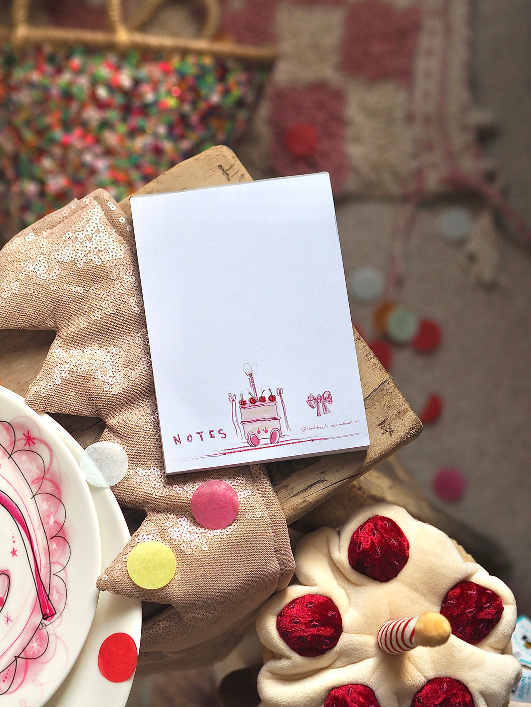 Little Strawberry Cake Notes Pad