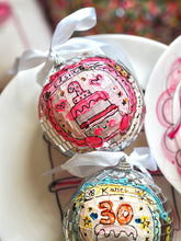 Load image into Gallery viewer, Hand Painted Personalsied Pink Cake 10cm Disco Ball
