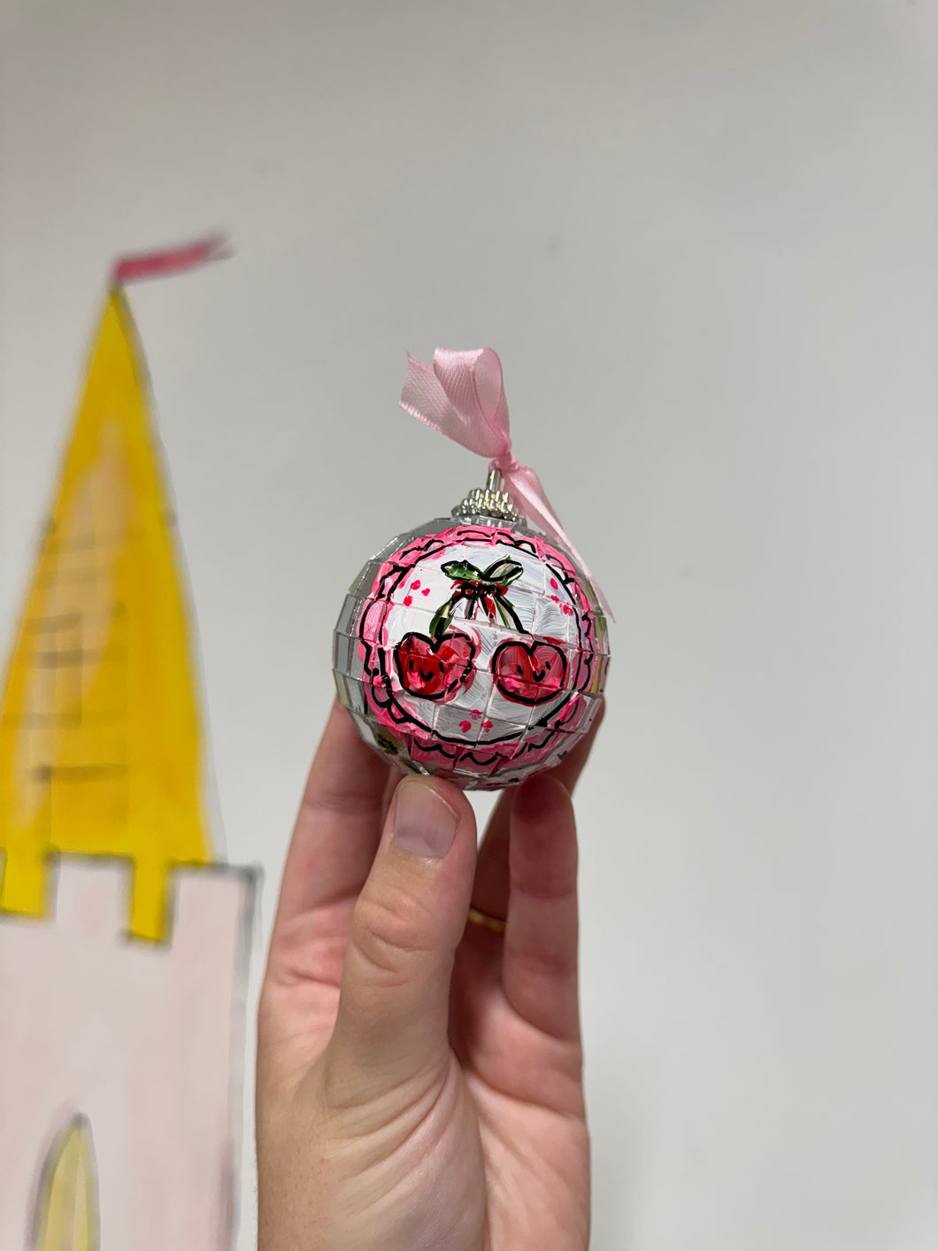 Disco Ball Hanging Bauble 10 ‘Cherry cute’