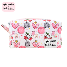 Load image into Gallery viewer, Ophi Studios x Made By Leah Collab Doodle Design Make Up Bag
