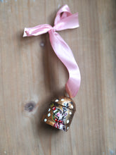 Load image into Gallery viewer, Hand Painted Brass Bell 15 ‘Red Bow Reindeer’
