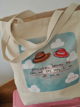 Load image into Gallery viewer, ‘Clouds &amp; Hats’ Tote Bag
