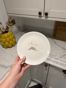 The Ceramic Croissant ‘I Love You’ Plate