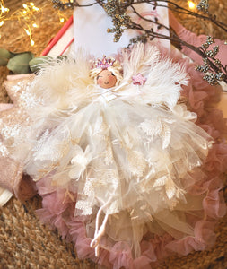 Hand Made Flossy Tree Topper Fairy