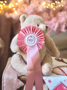 The Personalised ‘On The Nice List’ Luxury Rosette, Pink