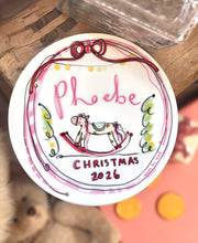 Load image into Gallery viewer, The Ceramic Personalised Rocking Horse Plate
