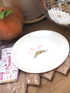 The Ceramic Croissant ‘I Love You’ Plate