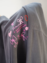 Load image into Gallery viewer, ‘Remember’ Bows Luxury Embroidered Hoodie Faded Black
