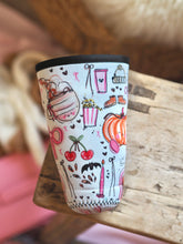 Load image into Gallery viewer, ‘The Girly Autumn Doodles’ Coffee Cosy Sleeve

