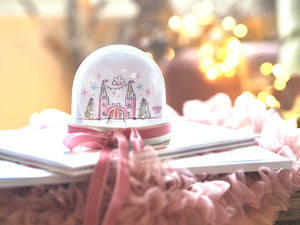 Winter Castle & Velvet Ribbon Snow Globe