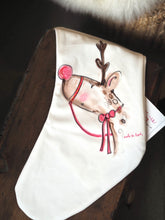 Load image into Gallery viewer, The ‘Pink Reindeer’ Velvet Stocking
