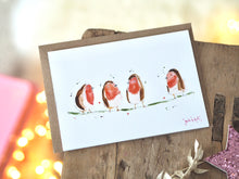 Load image into Gallery viewer, Robins On A Line Design
