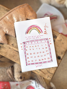 2026 A5 Girly Positive Desk Calendar