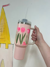 Load image into Gallery viewer, Hand Painted 40oz Tumbler 1 “Tulips”
