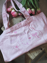 Load image into Gallery viewer, Luxury Vintage Washed Pink Tote ‘Remember Bows’
