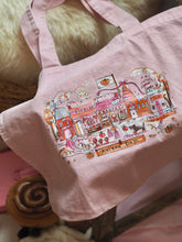 Load image into Gallery viewer, Luxury Vintage Washed Pink Tote ‘The Cutie Autumn Village’
