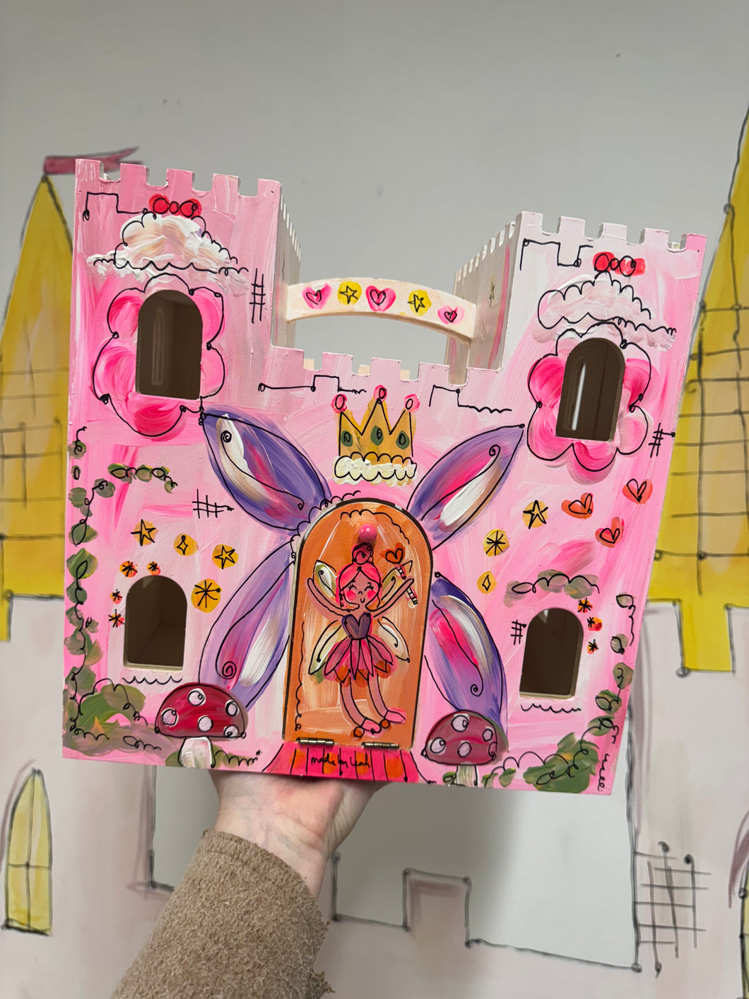 The Hand Painted Wooden Castle Dolls House ‘The Fairy Castle’