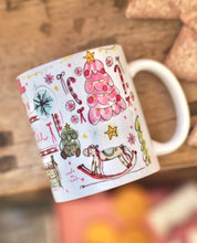 Load image into Gallery viewer, The Personalised Christmas Pink Doodles Mug
