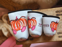 Load image into Gallery viewer, ‘Cosy Up’ Pumpkin Coffee Cosy Sleeve
