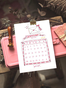 2025 A5 Girly Positive Desk Calendar