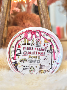 Personalised XL Luxury Christmas Movies Snack Plate