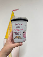 Load image into Gallery viewer, Coffee &amp; A Pastry Wonderful Life Girly Coffee Cosy Sleeve
