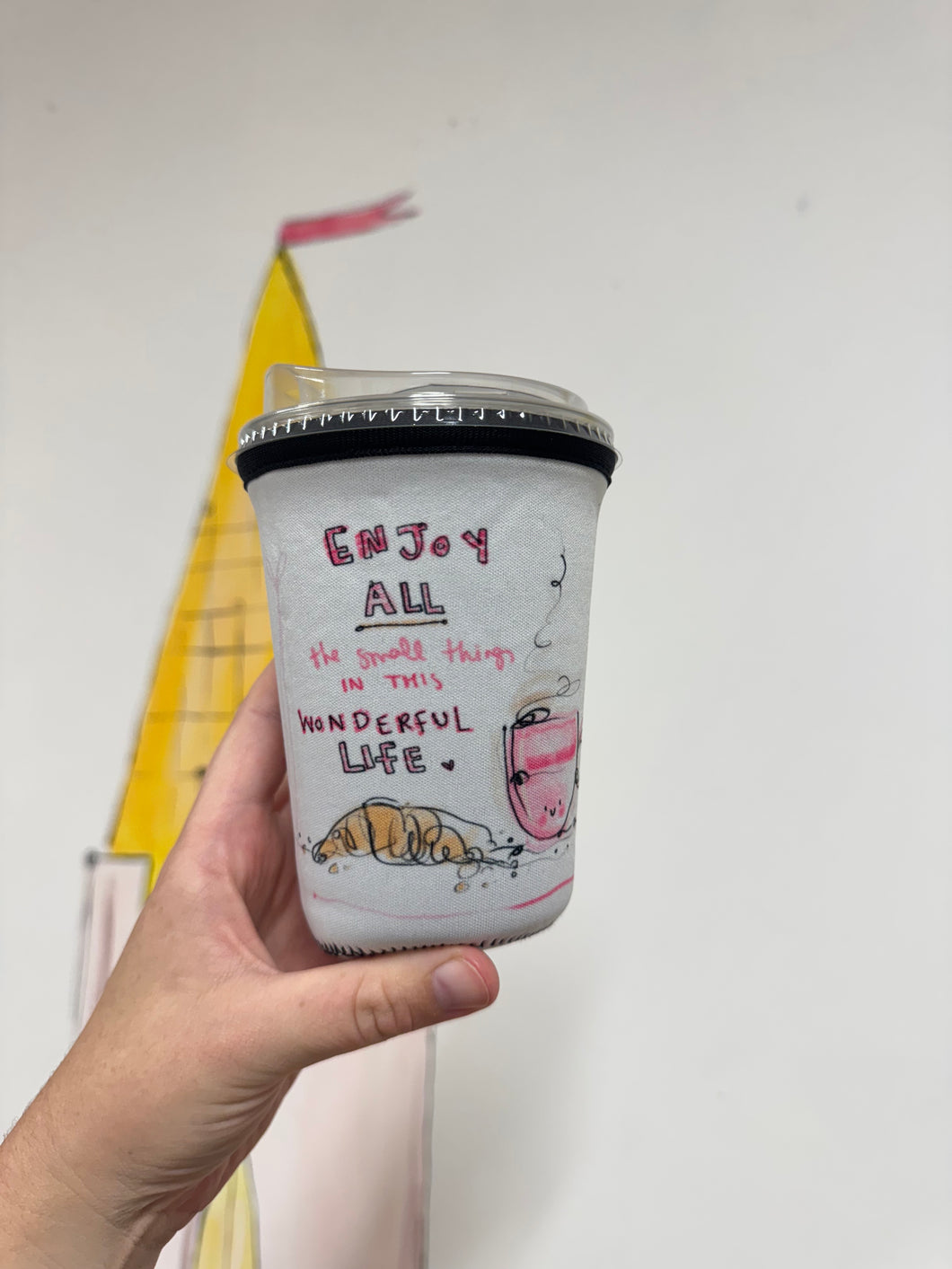 Coffee & A Pastry Wonderful Life Girly Coffee Cosy Sleeve