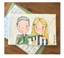 Load image into Gallery viewer, Bespoke ‘Me &amp; My Dad’ Hand Painted Canvas
