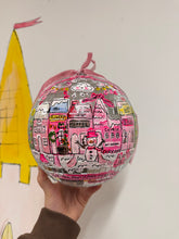 Load image into Gallery viewer, Christmas 20cm Disco Ball ‘The Snowy Pink Village’
