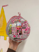 Load image into Gallery viewer, Christmas 20cm Disco Ball ‘The Snowy Pink Village’
