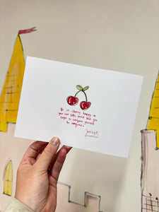 Cherry Happy Design Art Print