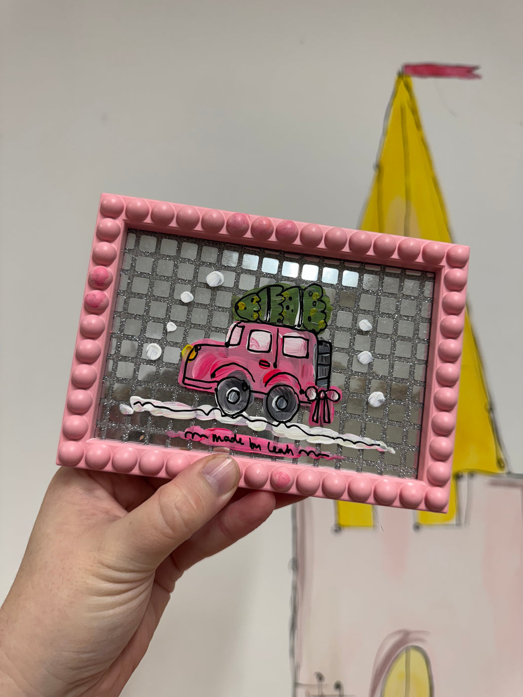 The Mini Bobbin Disco Frame “Pink Defender”