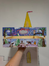 Load image into Gallery viewer, Hand Painted Large Crate ‘Dark Woodland Night’
