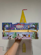 Load image into Gallery viewer, Hand Painted Large Crate ‘Dark Woodland Night’

