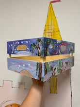 Load image into Gallery viewer, Hand Painted Large Crate ‘Dark Woodland Night’

