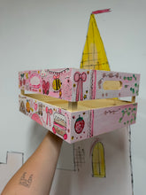 Load image into Gallery viewer, Hand Painted Large Crate ‘The Happy Pink Doodles’
