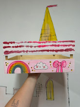 Load image into Gallery viewer, Hand Painted Large Crate ‘The Happy Pink Doodles’
