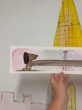 Load image into Gallery viewer, ‘Long Boy’ Hand Painted Art Piece On Long Art Paper
