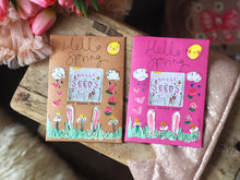 Load image into Gallery viewer, ‘Hello Spring’ Wild Flowers Hand Painted Seed Envelope
