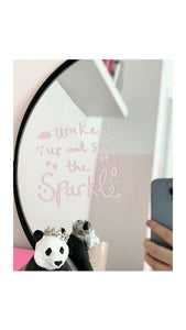 ‘Wake Up & See The Sparkle’ Mirror Sticker