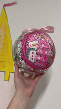 Load and play video in Gallery viewer, 20cm Large Christmas Disco Ball ‘Pink Christmas’
