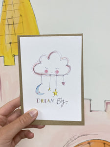 Dream Big Cloud Greetings Card