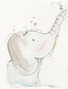 Hallie The Elephant Art Print